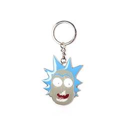 Bioworld Rick and Morty Rick Big Face Anhänger Metall Schlüsselanhänger One Size, blau/grau (Ke081213Rmt) Schlüsselanhänger, 16 cm, mehrfarbig von Bioworld