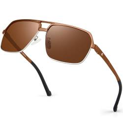 Bircenpro Polarisierte Sonnenbrille for Herren klassische - 100% UV Schutz Retro Schwarz Sonnenbrillen Polarisiert for Männer zum Fahren und Angeln von Bircenpro