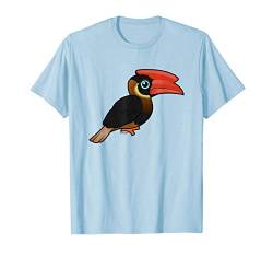 Birdorable Rufous Hornbill Cute Bird | Nord-Feuerhornvogel T-Shirt von Birdorable