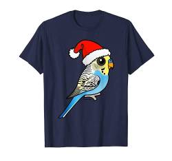 Cute Cartoon Budgie Wellensittich Santa Claus Weihnachten T-Shirt von Birdorable