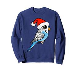 Cute Cartoon Budgie Wellensittich Weihnachtsmann Christmas Sweatshirt von Birdorable