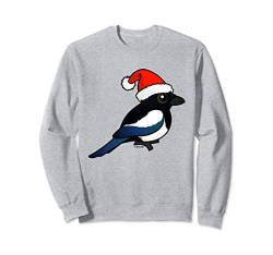 Cute Cartoon Holiday Magpie Santa Elster Weihnachtsmann Gift Sweatshirt von Birdorable