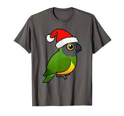 Cute Senegal Parrot Christmas Mohrenkopfpapagei Santa Claus T-Shirt von Birdorable