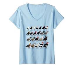 Damen Every Vulture of the World | Birdorable Geier & Kondore T-Shirt mit V-Ausschnitt von Birdorable