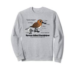 Spoon-billed Sandpiper Statistics Cartoon Löffelstrandläufer Sweatshirt von Birdorable