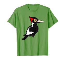 T-Shirt mit süßem Cartoon-Vogel, elfenbeinfarben T-Shirt von Birdorable