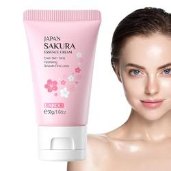 Sakura Feuchtigkeitscreme - Kirschblüten-Gesichtscreme | 1,06 oz Face Skin Care Moisturizer Cream Gesichtscreme für tiefgehende Pflege, Straffung und strahlende Haut Birtern von Birtern