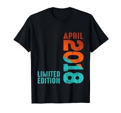April 2018 Jahr 2018 Retro 2018 Vintage 2018 seit 2018 T-Shirt von Birth Since Month Of April Retro Vintage Year
