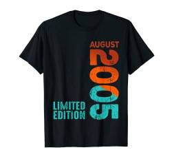 August 2005 Jahr 2005 Retro 2005 Vintage 2005 seit 2005 T-Shirt von Birth Since Month Of August Retro Vintage Year