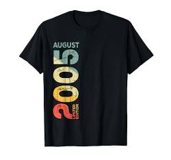 Retro 2005 August 2005 Jahr 2005 Vintage 2005 seit 2005 T-Shirt von Birth Since Month Of August Retro Vintage Year