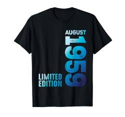 Seit August 1959 1959 Jahr 1959 Retro 1959 Vintage 1959 T-Shirt von Birth Since Month Of August Retro Vintage Year