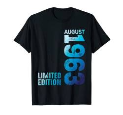 Seit August 1963 1963 Jahr 1963 Retro 1963 Vintage 1963 T-Shirt von Birth Since Month Of August Retro Vintage Year