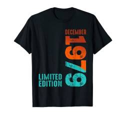 Dezember 1979 Jahr 1979 Retro 1979 Jahrgang 1979 Seit 1979 T-Shirt von Birth Since Month Of December Retro Vintage Year