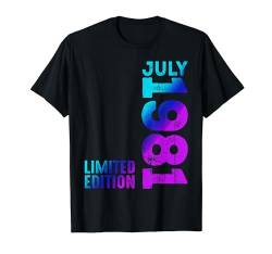 Awesome Juli 1981 Since 1981 Vintage 1981 Retro 1981 T-Shirt von Birth Since Month Of July Retro Vintage Year