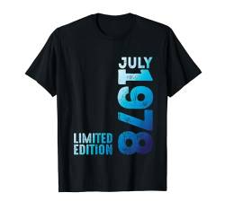 Im Juli 1978 Jahr 1978 Retro 1978 Jahrgang 1978 Seit 1978 T-Shirt von Birth Since Month Of July Retro Vintage Year