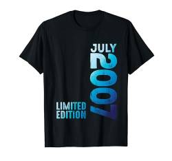 Im Juli 2007 Jahr 2007 Retro 2007 Vintage 2007 Seit 2007 T-Shirt von Birth Since Month Of July Retro Vintage Year