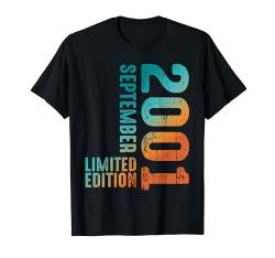 2001 Limited Edition September 2001 Jahr 2001 Retro 2001 T-Shirt von Birth Since Month Of September Retro Vintage Year