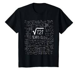 Kinder 11. Geburtstag, Wurzel des 121, 11 Jahre, lustige Mathematik T-Shirt von Birthday Design For Physics & Science Lovers