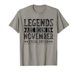 Die Legenden sind im November geboren Geburtstag im November T-Shirt von Birthday Geburtstag Designs24