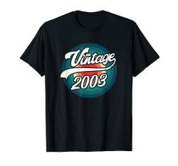 Vintage 2003 Geburtstag 20 Jahre alt 20. Geburtstag Dekoration T-Shirt von Birthday Gift