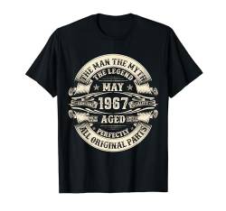 Mai 1967 57. Geburtstag Geschenke für Mann 57 Jahre alt Geburtstag T-Shirt von Birthday Gifts For Men Women May Legend Apparel