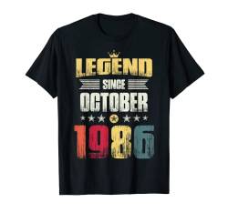 Partygeschenk zum 33. Geburtstag für Männer und Frauen, Legende seit 1986 T-Shirt von Birthday Gifts by MV&SG