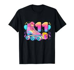 11. Geburtstag Mädchen 11 Jahre, Rollerskates, Nummer 11 T-Shirt von Birthday Girl by Content Design Studio