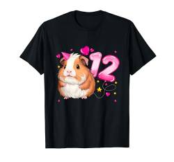 12. Geburtstag Mädchen 12 Jahre, Meerschweinchen T-Shirt von Birthday Girl by Content Design Studio