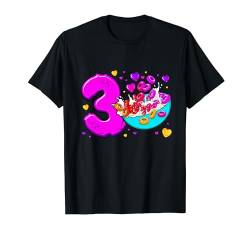 3. Geburtstag Mädchen 3 Jahre, Mais Fruit Loops, Nummer 3 T-Shirt von Birthday Girl by Content Design Studio