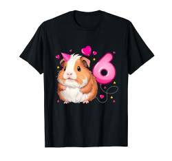 6. Geburtstag Mädchen 6 Jahre, Meerschweinchen T-Shirt von Birthday Girl by Content Design Studio