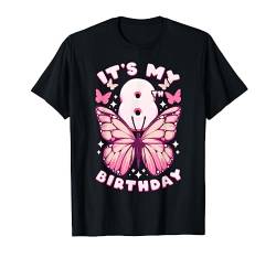 8. Geburtstag, Mädchen 8 Jahre, Schmetterlinge und Nummer 8 T-Shirt von Birthday Girl by Content Design Studio
