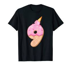 9. Geburtstag, Mädchen 9 Jahre, Eiscreme, Nummer 9 T-Shirt von Birthday Girl by Content Design Studio