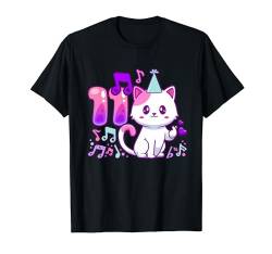Geburtstag Mädchen 11 Jahre alt, K-Pop Fingerherz, Kätzchen T-Shirt von Birthday Girl by Content Design Studio