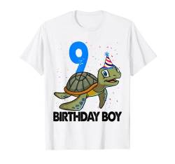 Lustiges T-Shirt für Jungen, 9 Jahre, Geburtstag, Schildkröte, Geburtstagsgeschenk T-Shirt von Birthday Tees