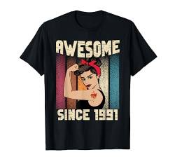 33 Jahre alt, großartig, seit 1991, 33. Geburtstag, Frauen T-Shirt von Birthday Woman All Years