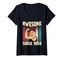 Damen 31 Jahre alt Fantastisch seit 1993 31. Geburtstag Frauen T-Shirt mit V-Ausschnitt von Birthday Woman All Years
