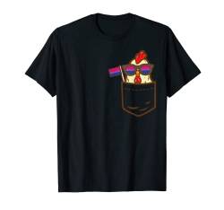 Chicken Animal Pocket Farm LGBTQ Bisexual Flag Gay Pride Bi T-Shirt von Bisexual Shirts LGBT Pride Bi Men Women Gift