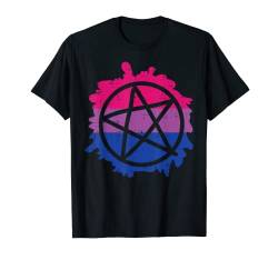 Pentagram Satanic Goth LGBTQ Bisexual Flag Gay Pride Ally Bi T-Shirt von Bisexual Shirts LGBT Pride Bi Men Women Gift