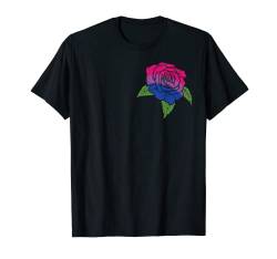 Pocket Rose Flower LGBTQ Bisexual Gay Pride Bi Men Women T-Shirt von Bisexual Shirts LGBT Pride Bi Men Women Gift