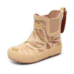 Bisgaard Unisex Kinder Baby Rubber Rain Boot, Beige Leaves, 27 EU von Bisgaard