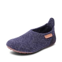 Bisgaard Unisex Kinder Wool Basic Slipper, Blau, 34 EU von Bisgaard