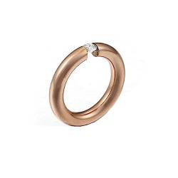 Bihsilin Frauen Ring Edelstahl, Damen Ringe 3MM Schmal mit Zirkonia Eheringe Hochzeit Ring Personalisiert Rosegold Gr.60 (19.1) von Bishilin