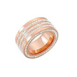 Bihsilin Frauen Ringe Edelstahl, Verlobungsringe Breit 11MM mit Zirkonia Bandring Ring Damen Personalisiert Rosegold Größe 54 (17.2) von Bishilin