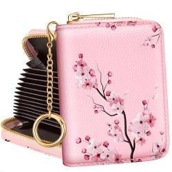 Bistup Organ Wallet Kartenhalter für 14 Karten, 5-Kirschblüte, Modern von Bistup