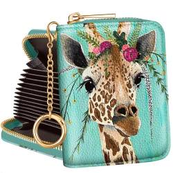 Bistup Organ Wallet Kartenhalter für 14 Karten, 9-Giraffe, Modern von Bistup