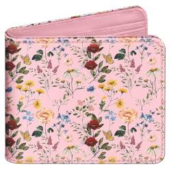 Bistup Süße Geldbörse für Mädchen, 4 rosa Blumen, Niedlich von Bistup