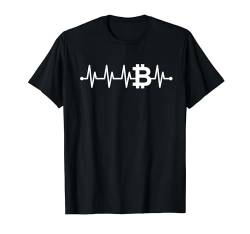 Bitcoin Herzschlag EKG Puls T-Shirt von Bitcoin, BTC & Krypto Geschenke
