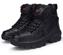 Bitiger Stiefel Herren Army Combat Boots mit Zipper Verschleißfest rutschfeste Outdoor Trekkingschuhe Militär & Einsatzstiefel von Bitiger