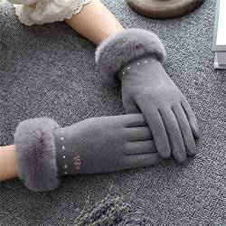 Handschuhe Winterhandschuhe Damen Sowie Samt Baumwolle Radfahren Touchscreen Touchscreen-Handschuhe Warme Sport Herbst-und Winter Handschuhe von Bixmox11