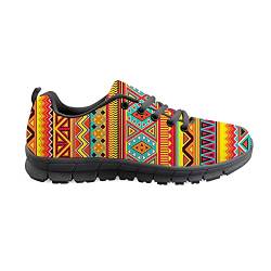 Biyejit African Element Pattern Fashion Sneakers Lässige Sportschuhe für Damen Herren Teens Paare von Biyejit